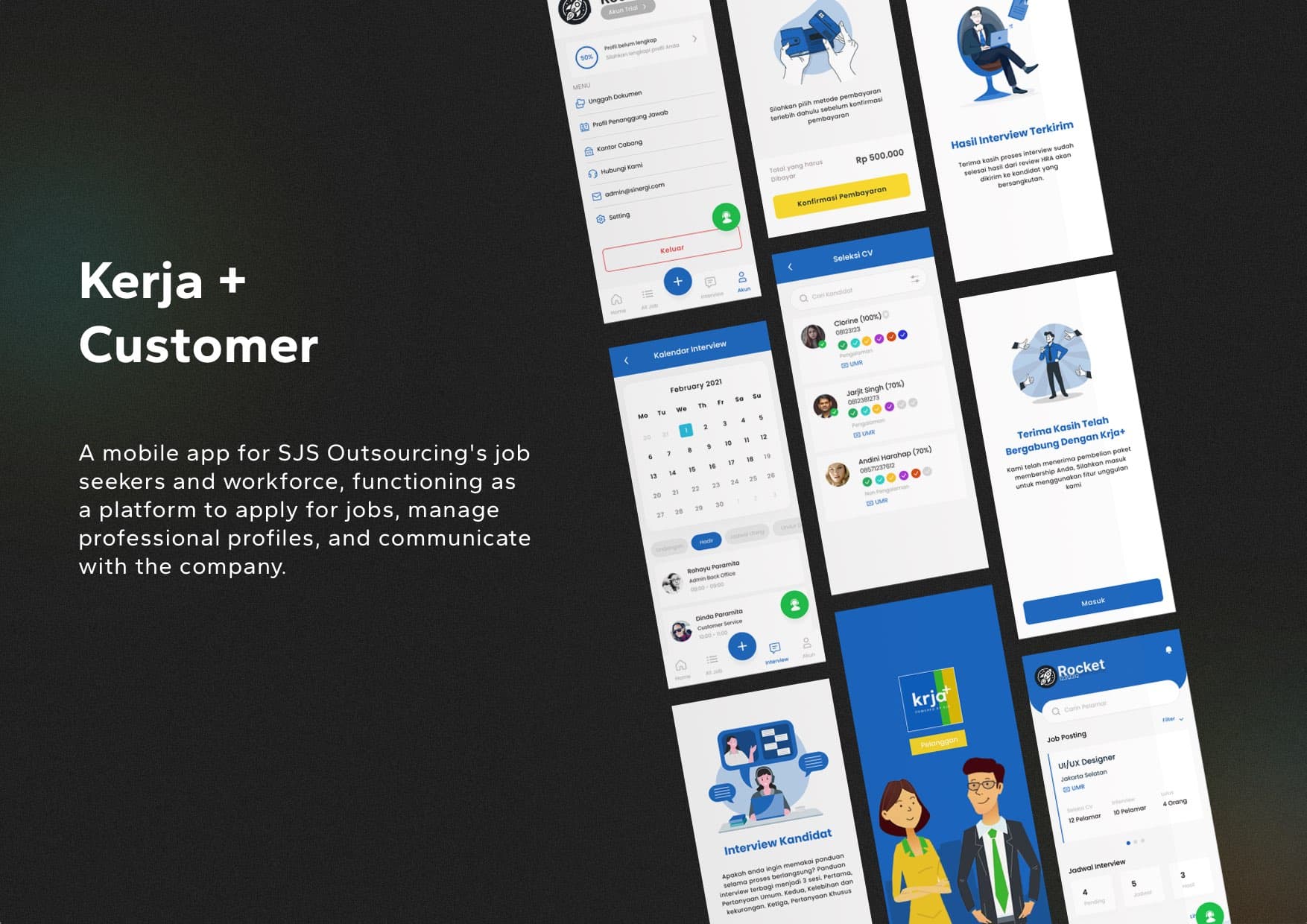 Kerja+ Customer image Portfolio